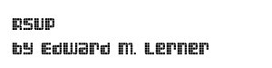 RSVP by Edward M. Lerner